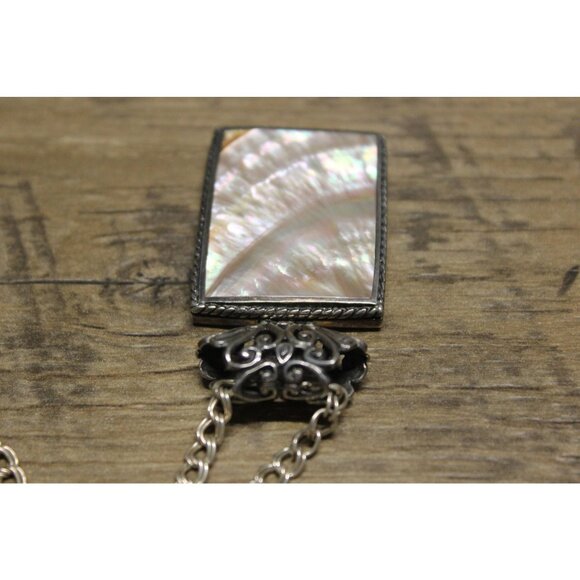 ExEx Claudia‎ Agudelo Pendant Necklace Sterling Abalone Mother of Pearl Jewelry - Picture 4 of 15